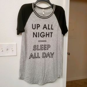 Gray & Black Pajama Dress